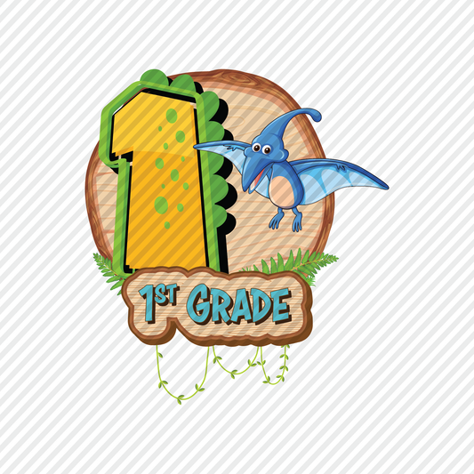 1st Grade Dino Graphic