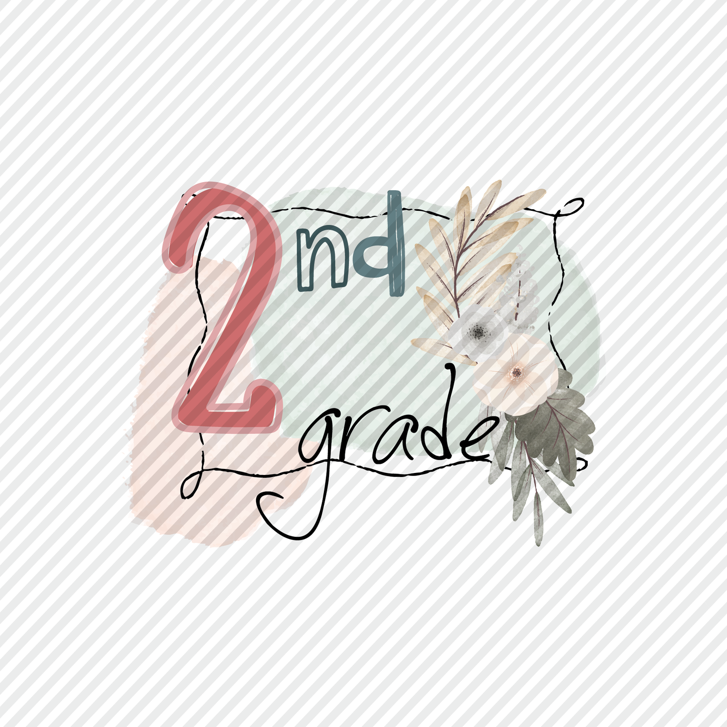 2nd Grade Floral Graphic