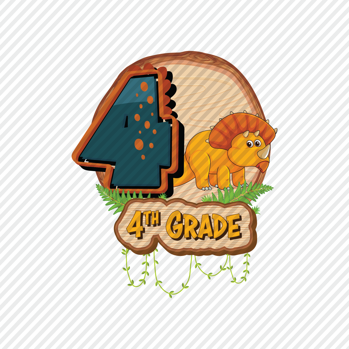 4th Grade Dino Graphic