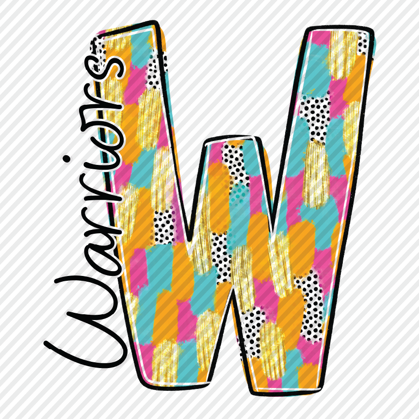 W Warriors colorful
