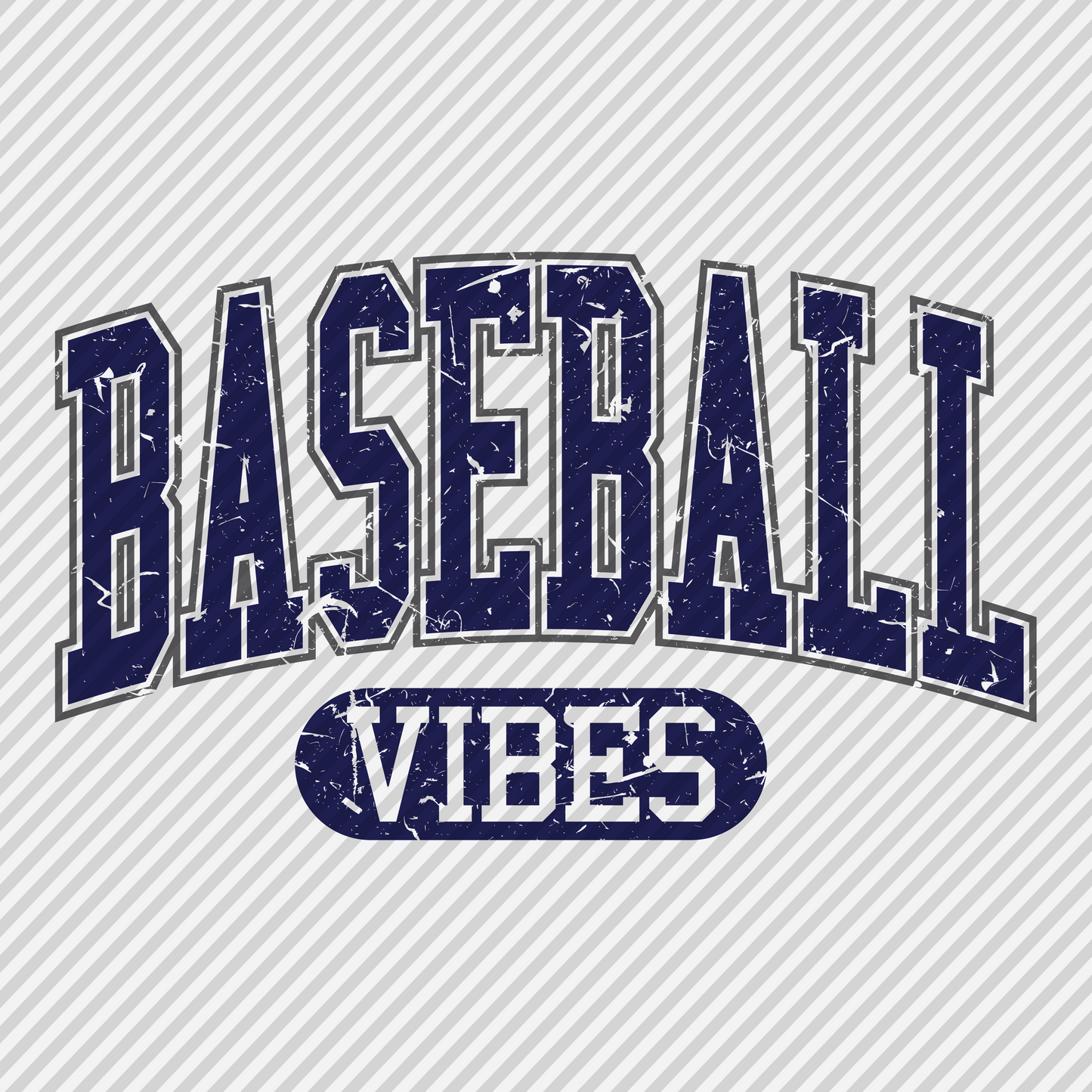Baseball Vibes - Navy & Grey