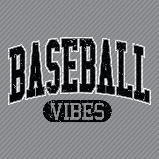 Baseball Vibes - Black & White