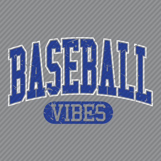 Baseball Vibes - Blue & White