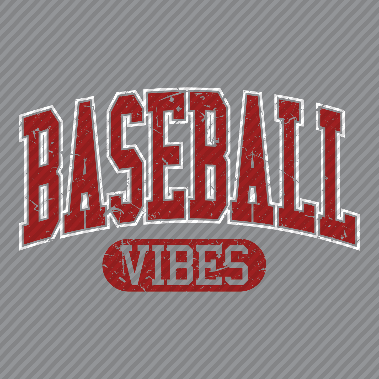 Baseball Vibes - Red & White