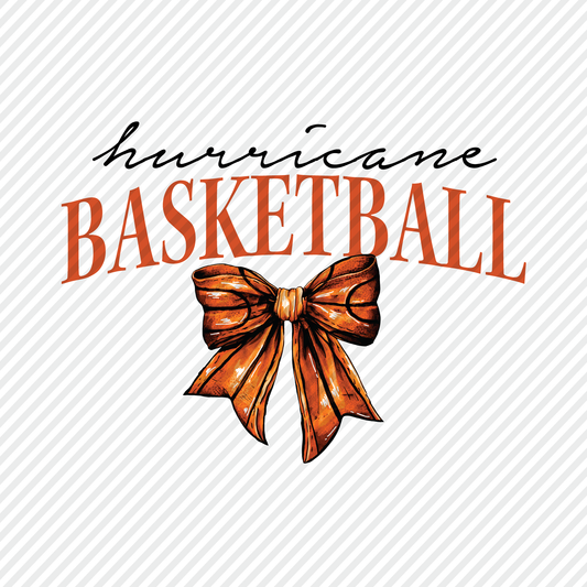 Hurricane Basketball bow graphic