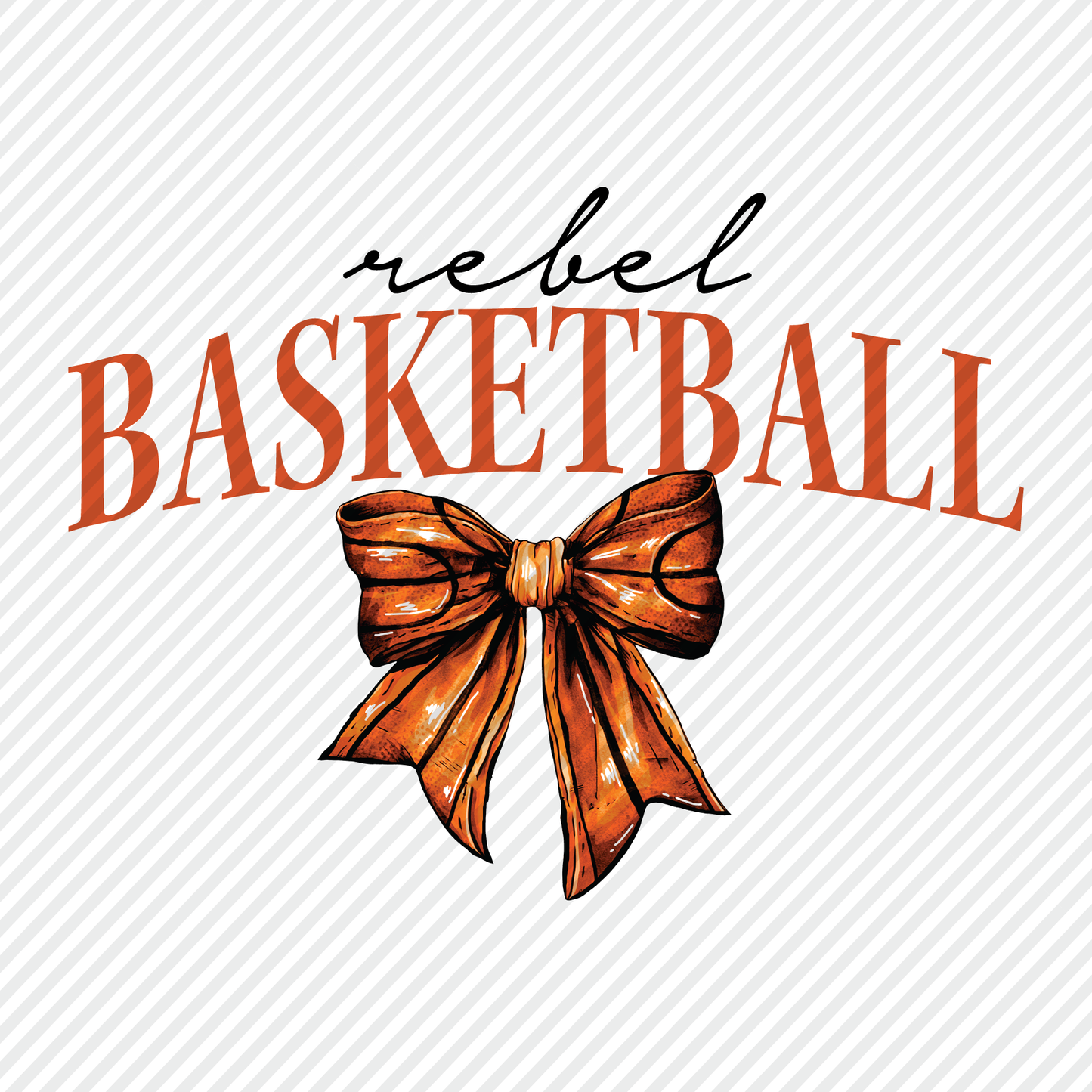 Rebel Basketball bow graphic