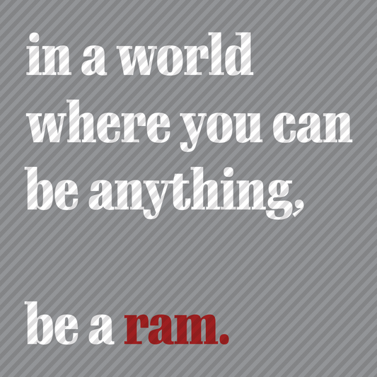 Be a Ram (red)
