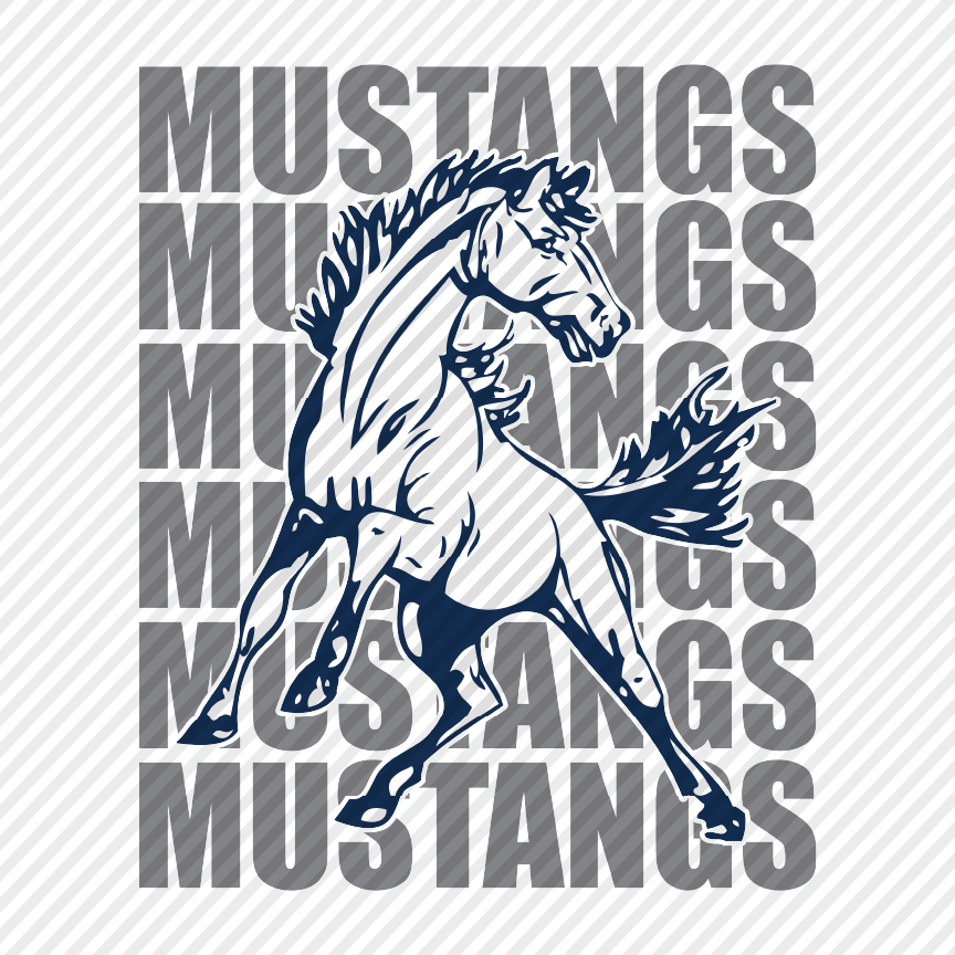 Mustangs with Mascot