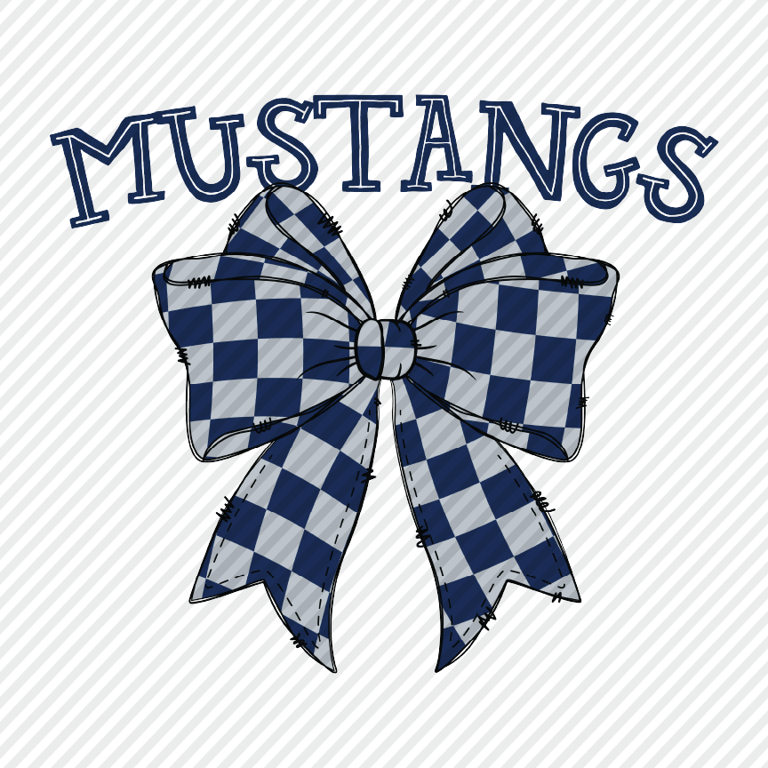 Mustang Checkered Bow