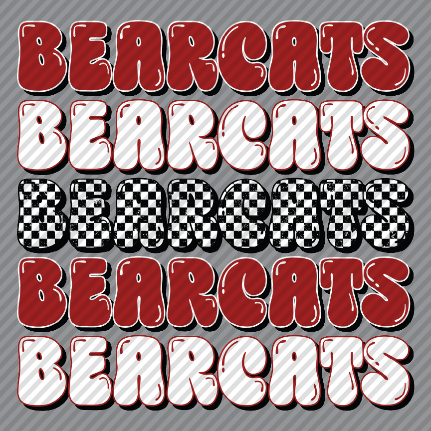 Checkerboard Mascot - Bearcats