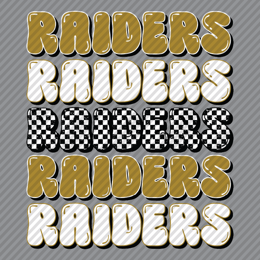 Checkerboard Mascot - Raiders
