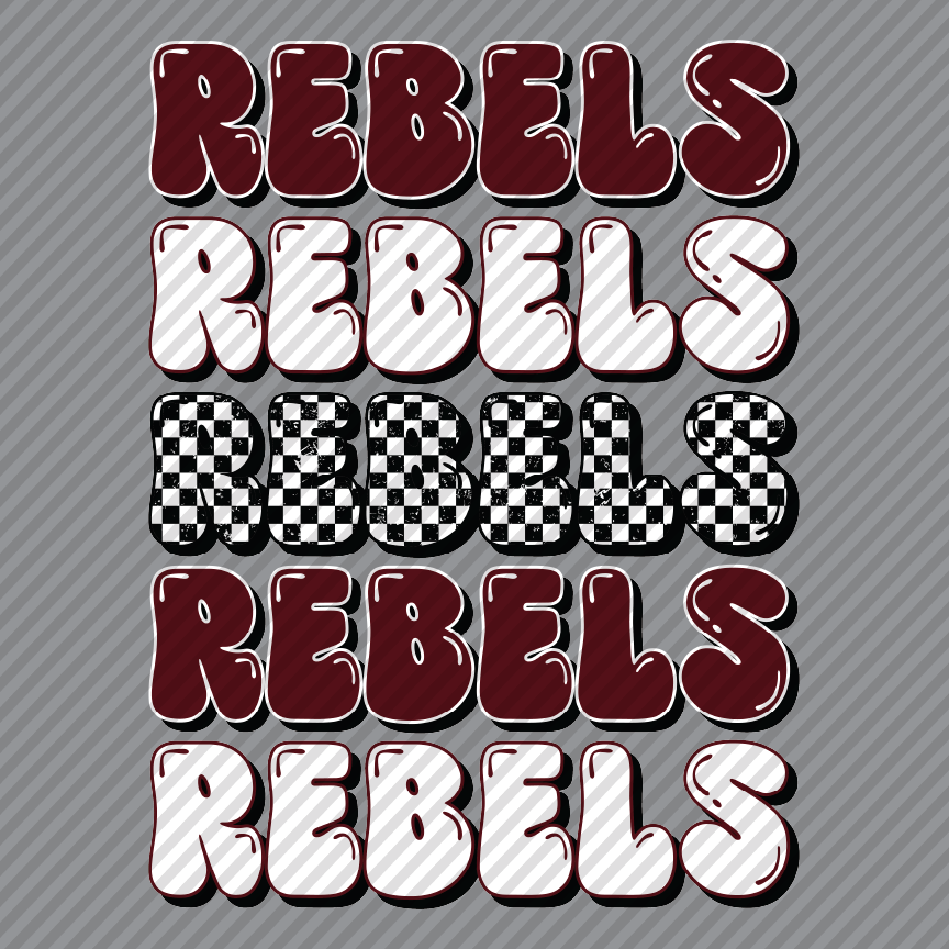 Checkerboard Mascot - Rebels