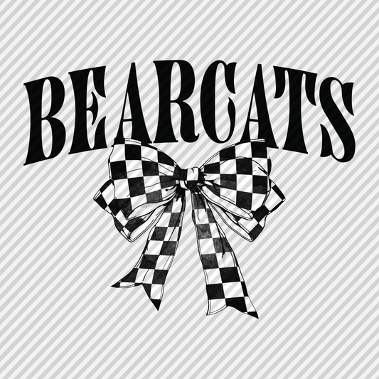Checkered Bow - bearcats