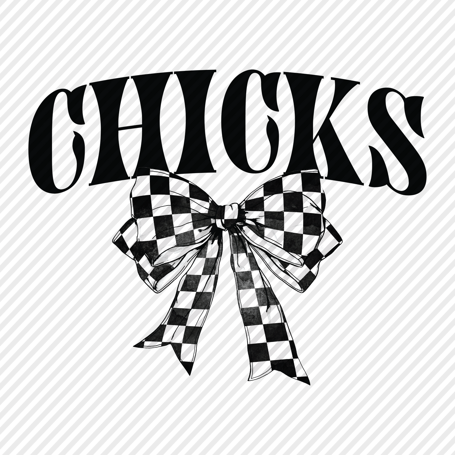Checkered Bow - Chicks