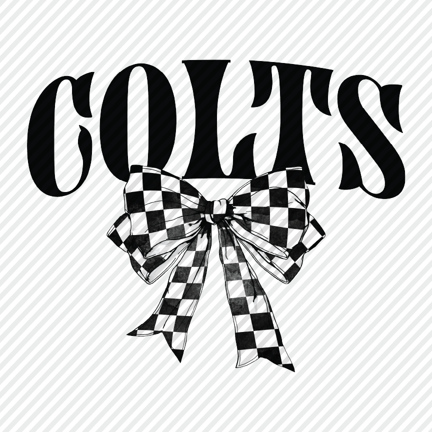 Checkered Bow - Colts