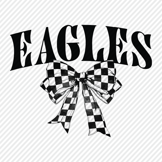 Checkered Bow - Eagles