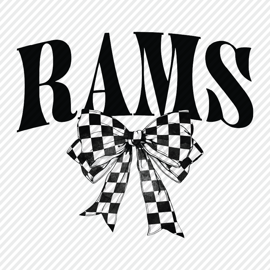 Checkered Bow - Rams
