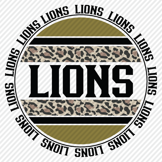 Lions leopard circle