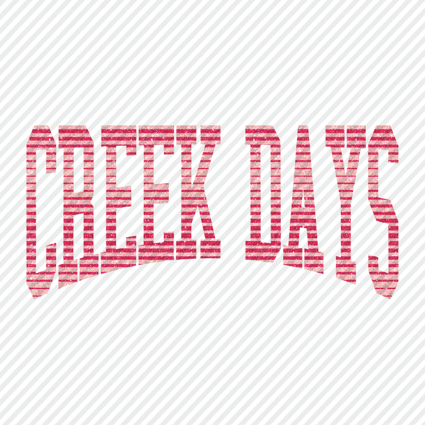 Creek Days - pink glitter