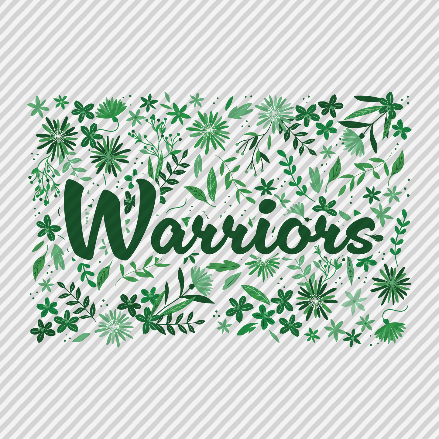 Floral - Warriors (green)