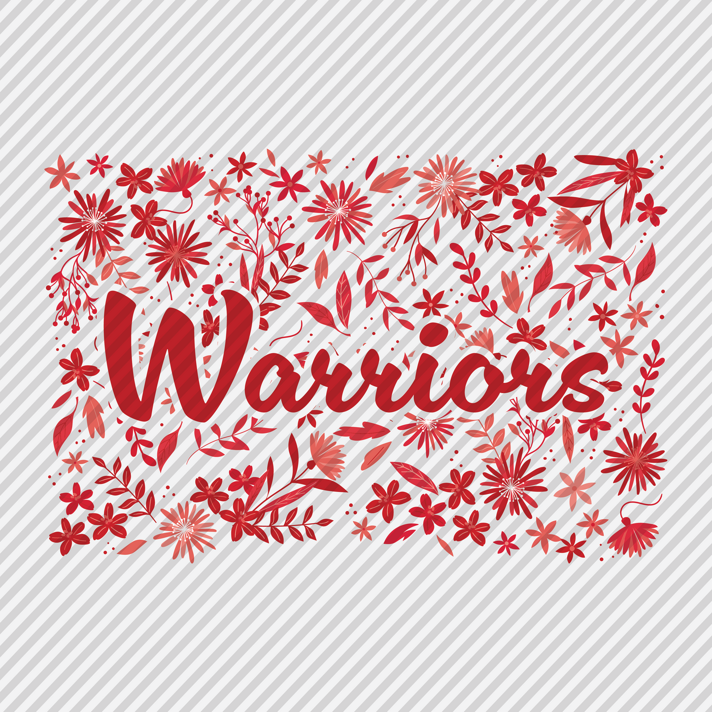 Floral - Warriors (red)