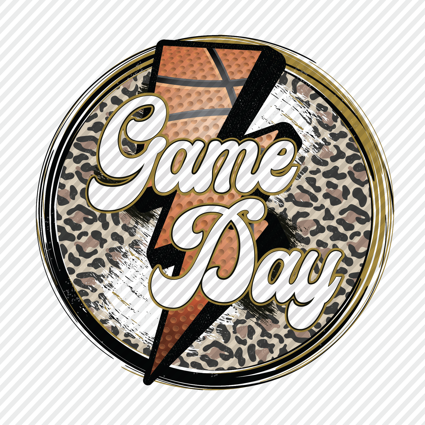 Game Day Leopard with gold & black