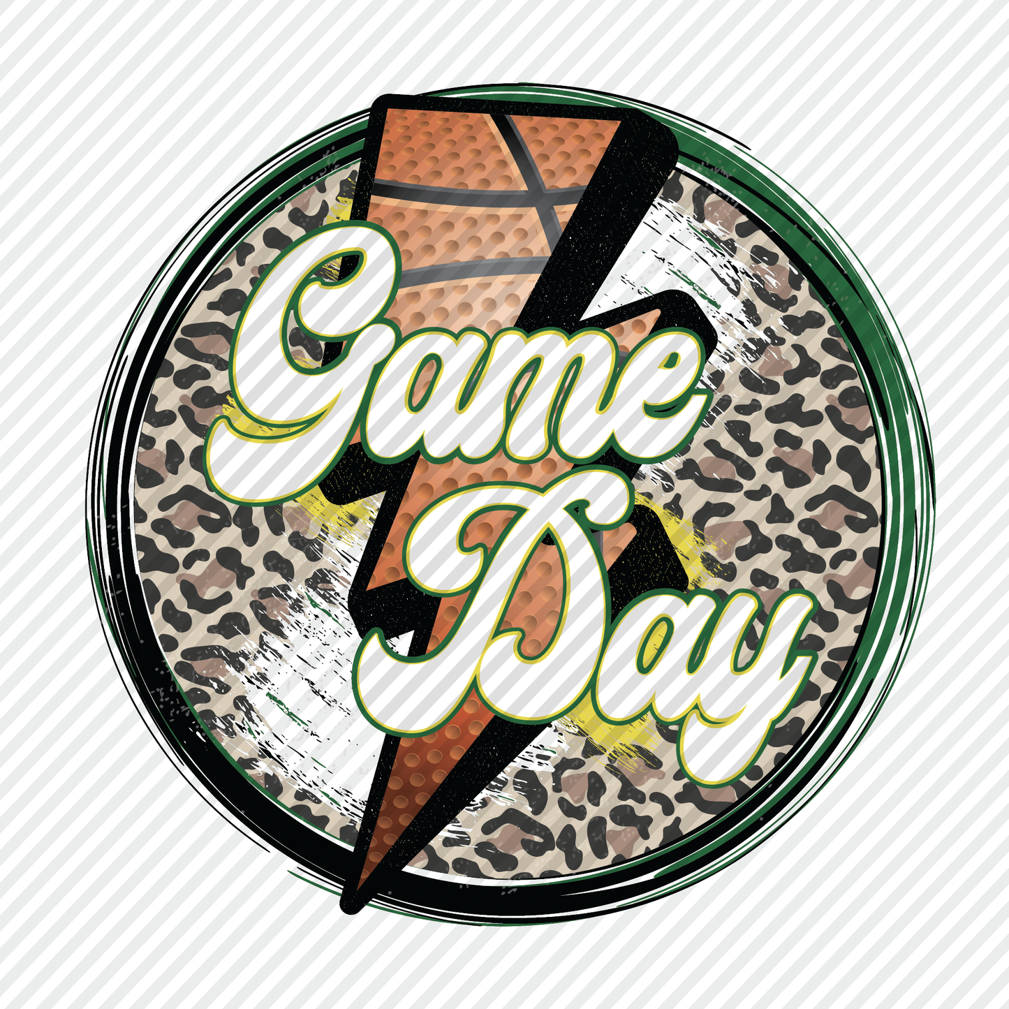 Game Day Leopard with green & yellow