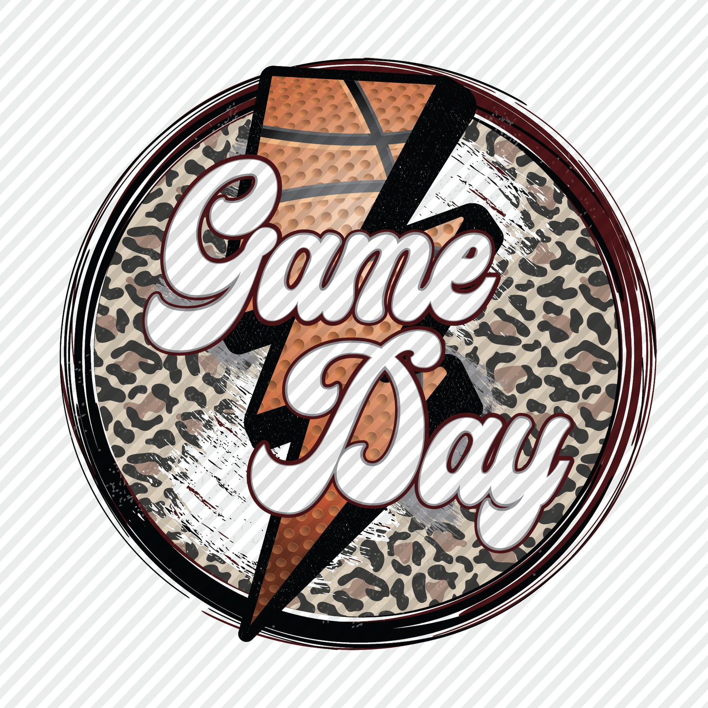 Game Day Leopard with maroon & grey