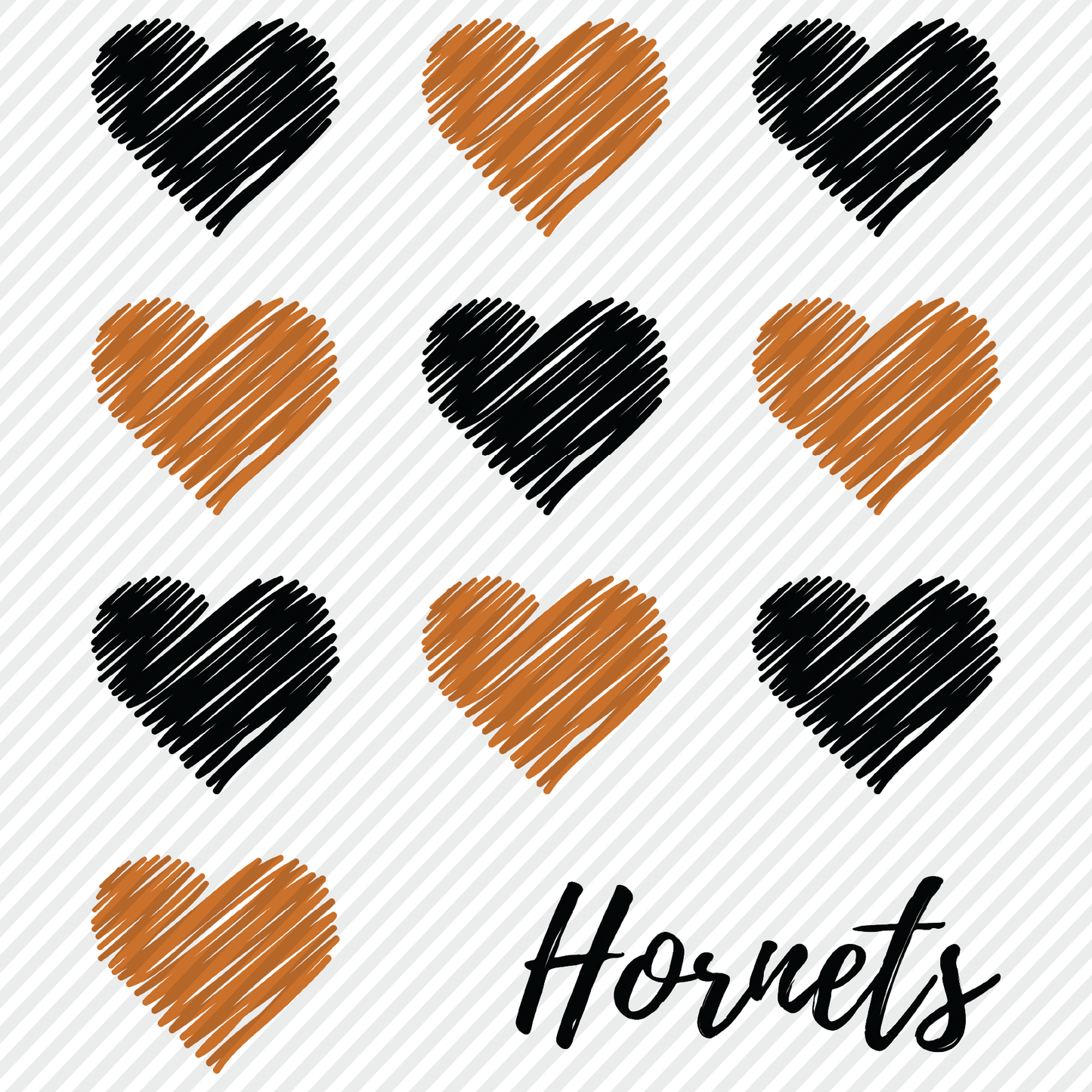 Heart Sketch Hornets