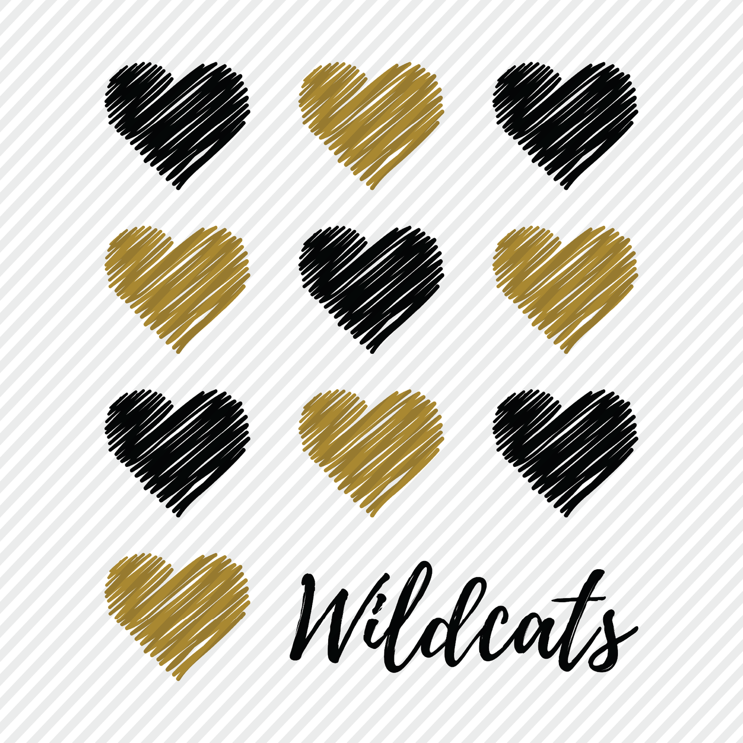 Heart Sketch Wildcats