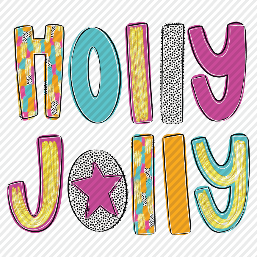 Holly Jolly colorful