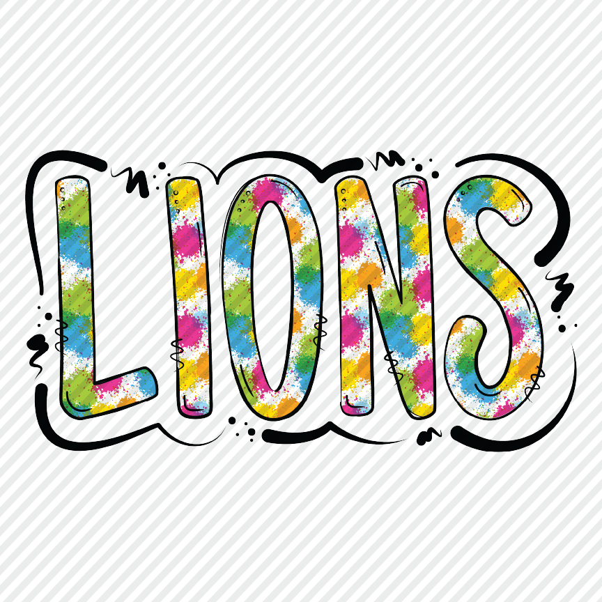 Paint Splatter - Lions