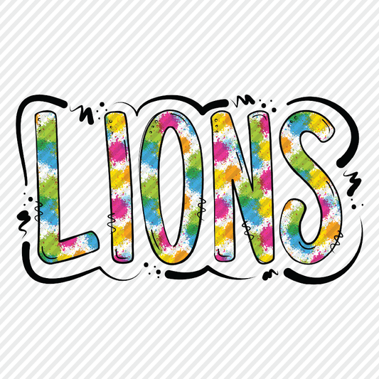 Paint Splatter - Lions