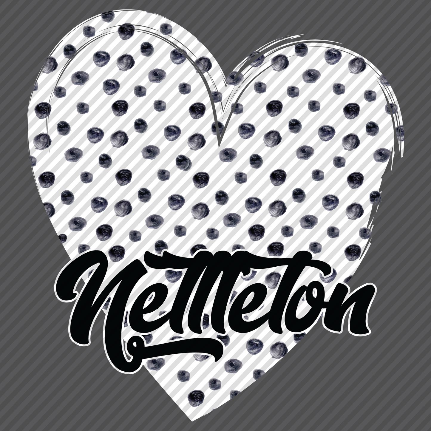 B&W Polkadot Heart - Nettleton