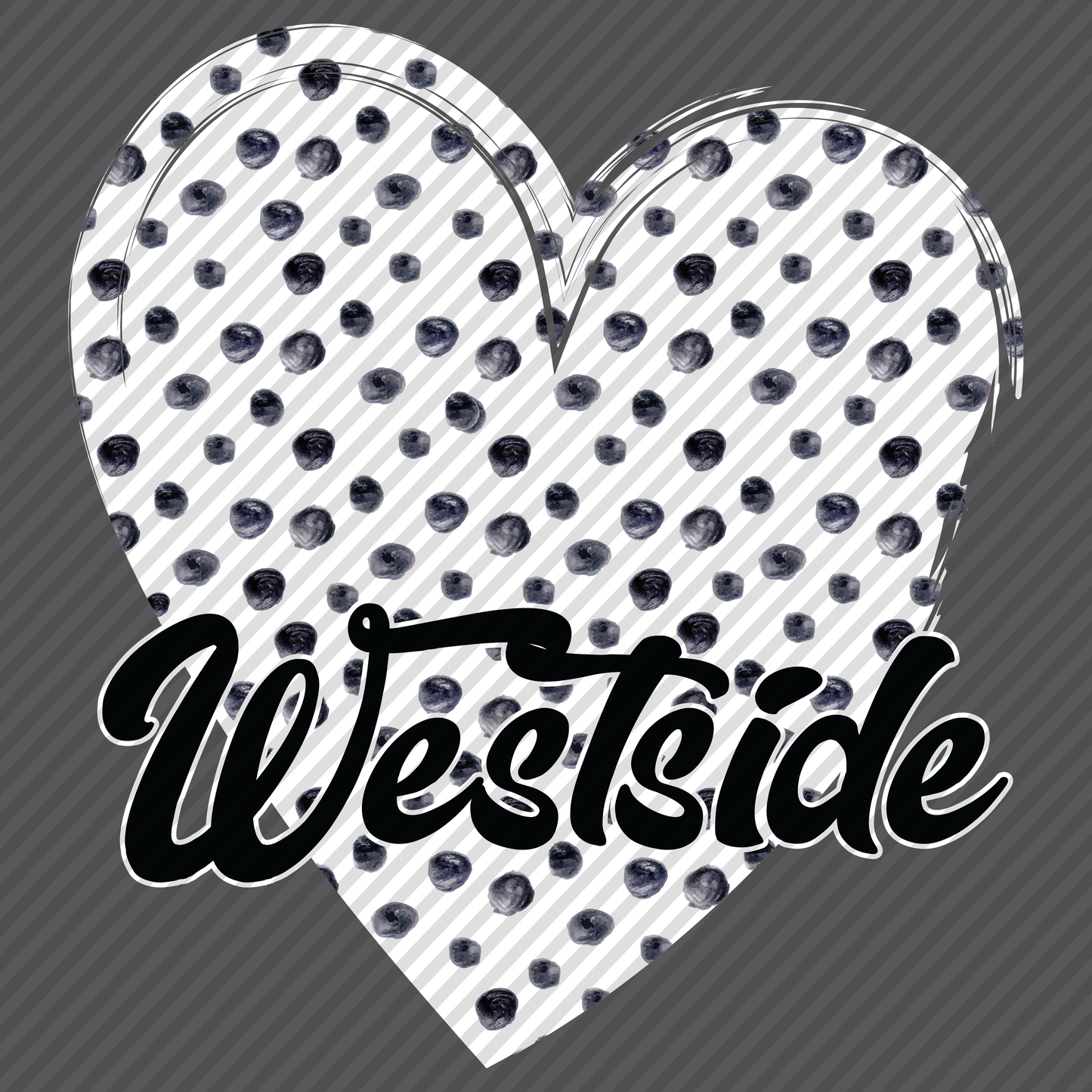 B&W Polkadot Heart - Westside