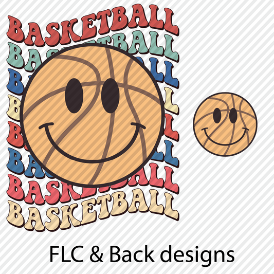 Retro Basketball with Smile