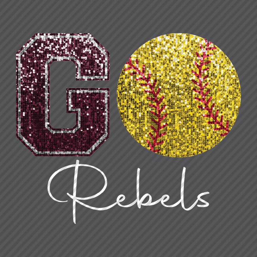 Go Rebels (softball) in sequins