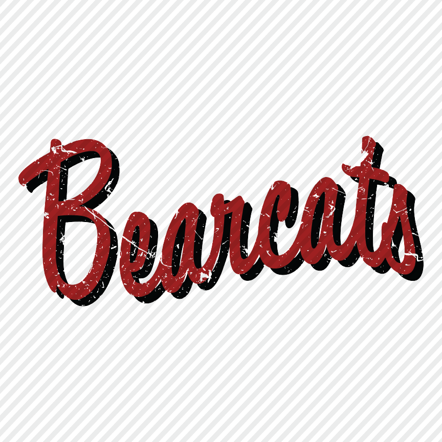 Bearcats with Shadow (plain & distressed)
