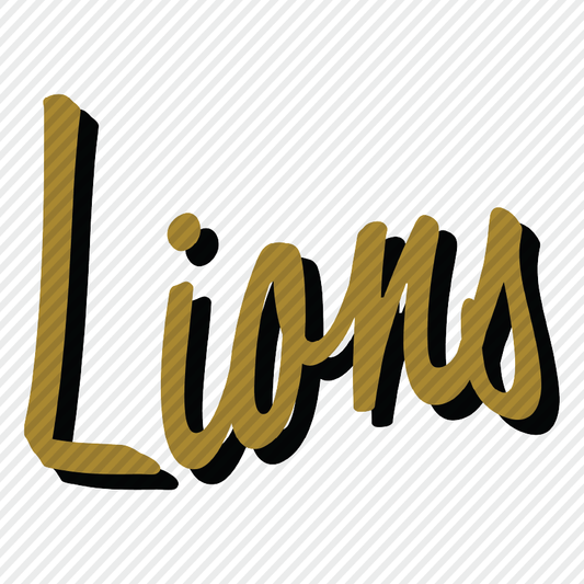 Lions with Shadow (plain & distressed)