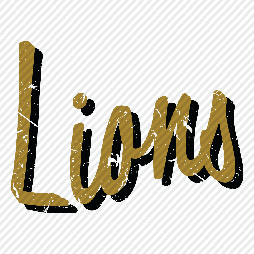 Lions with Shadow (plain & distressed)