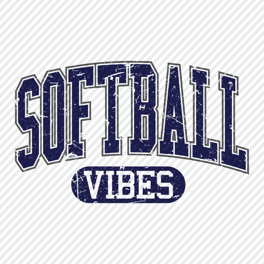 Softball Vibes - Grey & Navy