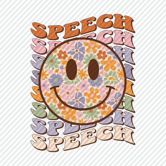 Speech Floral with Smile