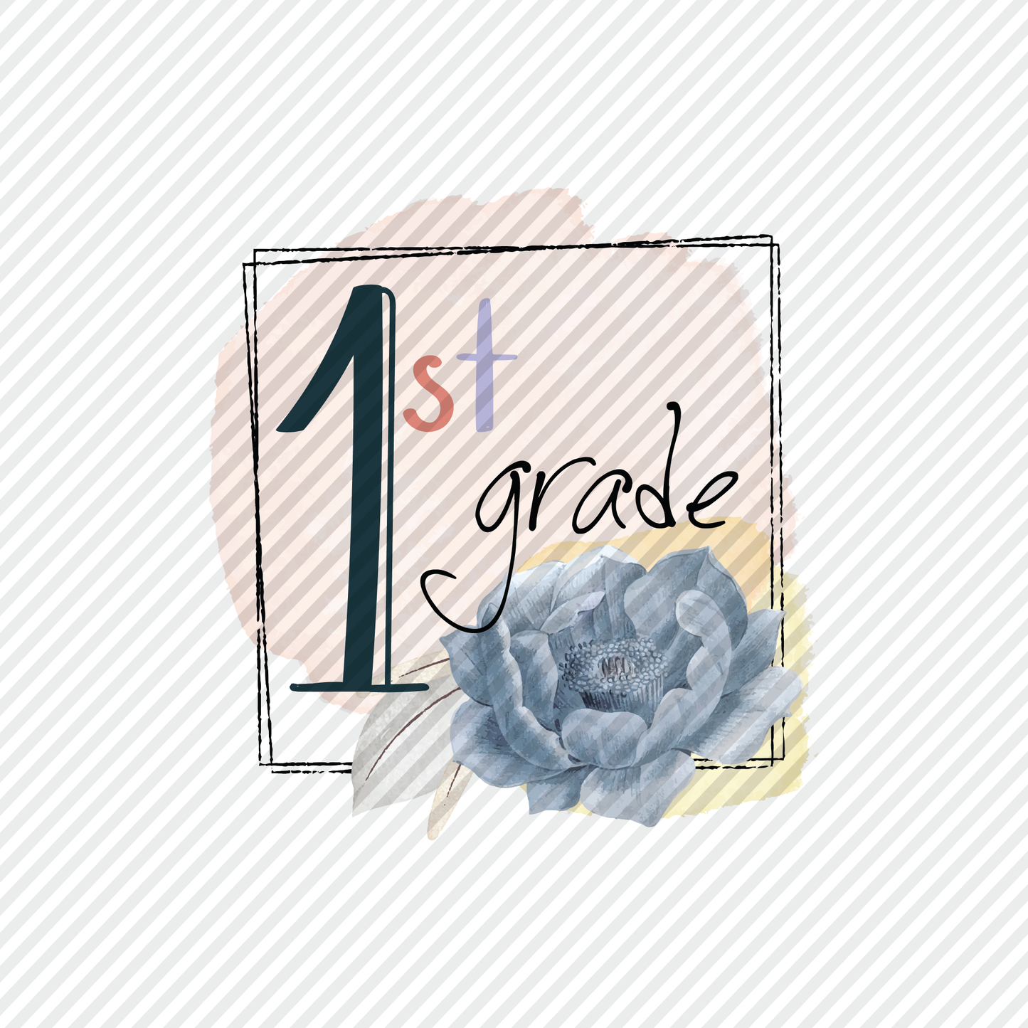 1st Grade Floral graphic