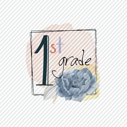 1st Grade Floral graphic