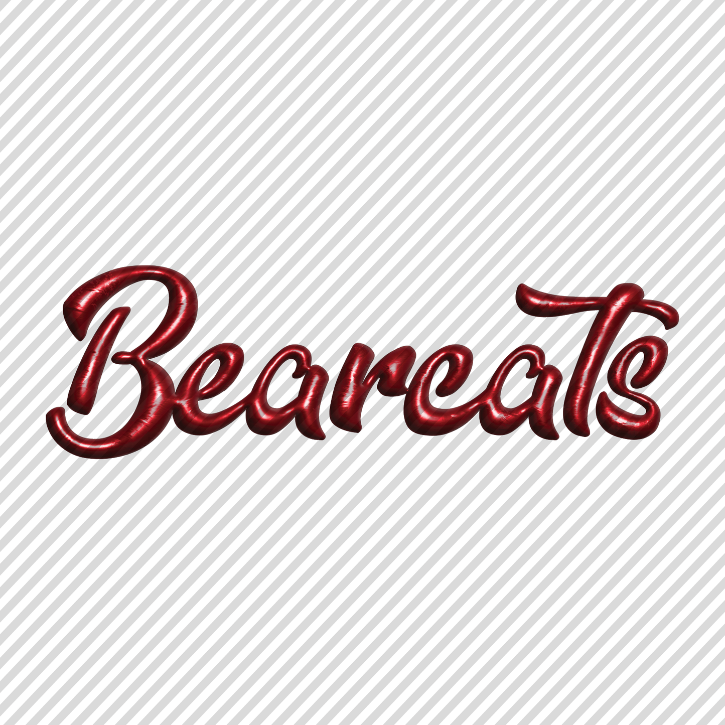 3D Bearcats Red Script