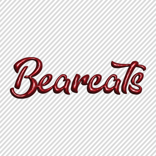 3D Bearcats Red Script