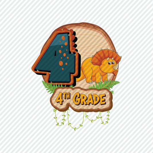 4th Grade Dino Graphic