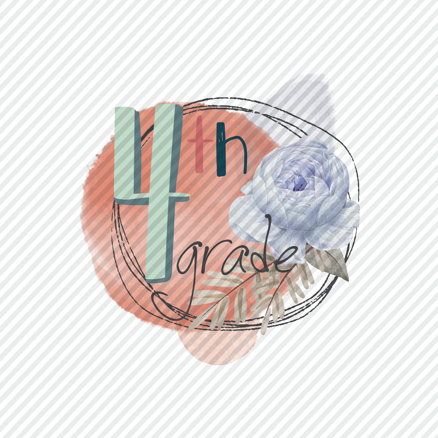 4th Grade Floral Graphic