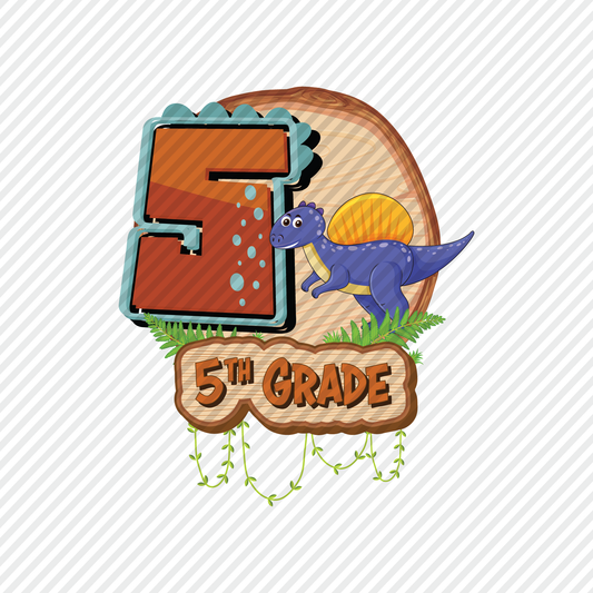 5th Grade Dino Graphic