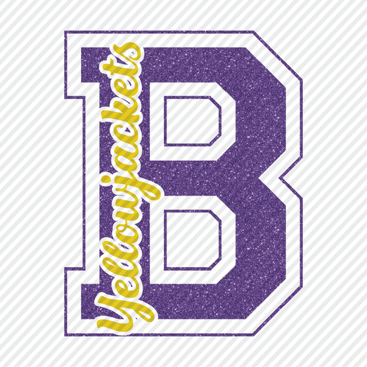 B glitter Yellowjackets